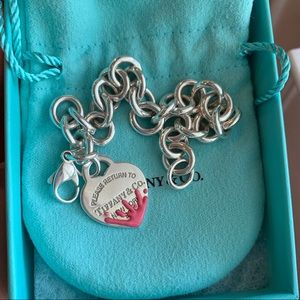 Tiffany Color Splash Heart Tag Bracelet 